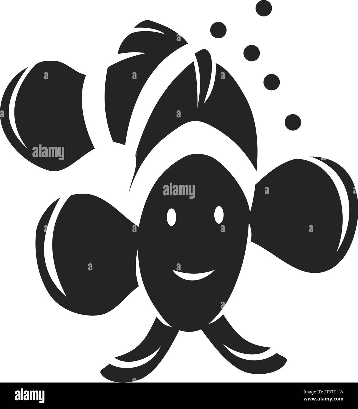 Clown Fish logo template Isolated. Brand Identity. Icon Abstract Vector