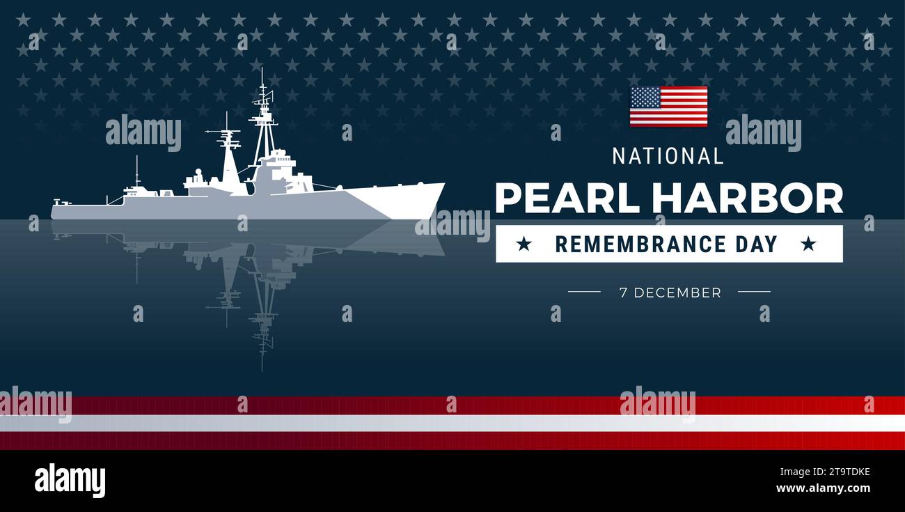 Pearl Harbor Remembrance Day background design - Vector Illustration Stock Vector
