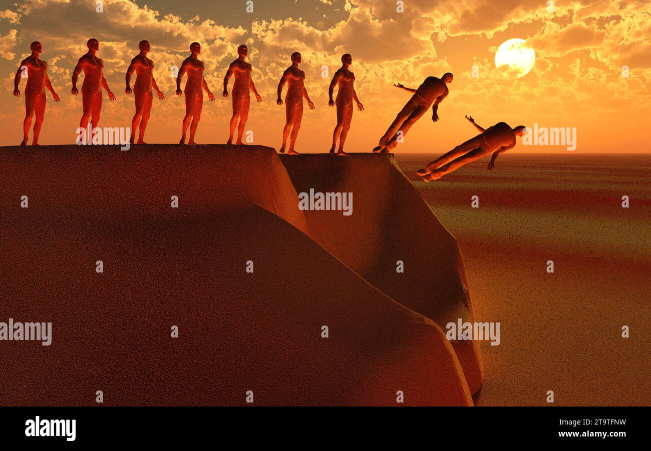 Falling Off A Cliff Stock Photo Alamy