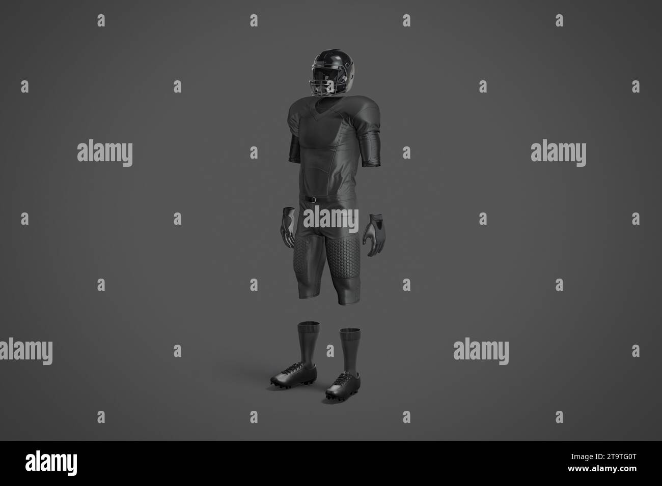 Blank black american football uniform mockup, side view Stock Photo - Alamy