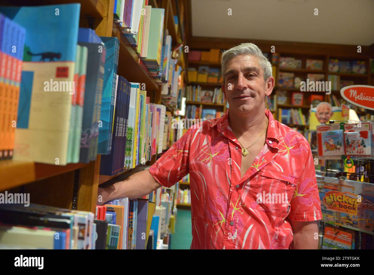 Coral Gables, USA. 25th Nov, 2023. CORAL GABLES, FLORIDA - NOVEMBER 25: Richard Blanco, poses for portrait during the celebrated and launch of Books & Books Literary new nonprofit Foundation with the Coral Gables business and literary community and the Coral Gables Chamber of Commerce Small Business Saturday at Books and Books-Gables on November 25, 2023 in Coral Gables, Florida. (Photo by JL/Sipa USA) Credit: Sipa USA/Alamy Live News Stock Photo
