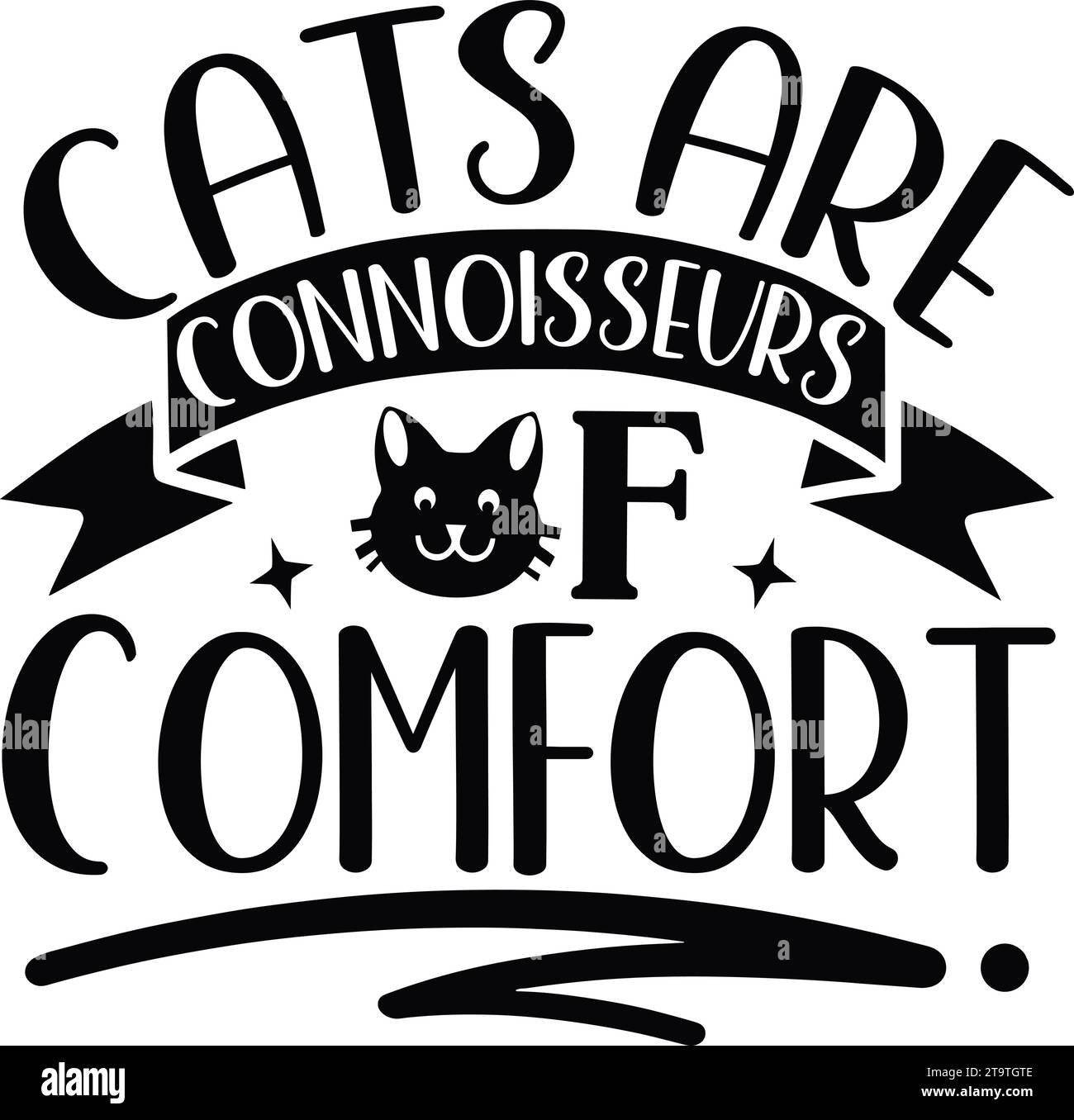 Cats Are Connoisseurs of Comfort Stock Vector