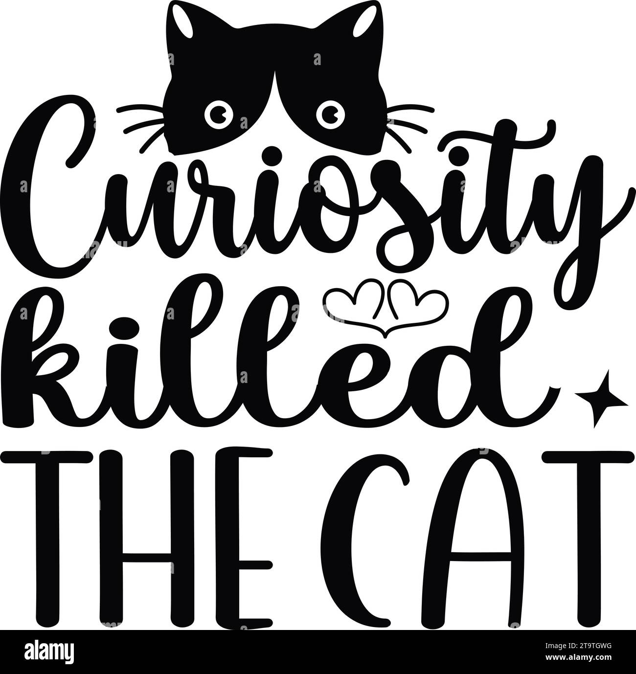 Curiosity Killed the Cat - 2 Stock Vector