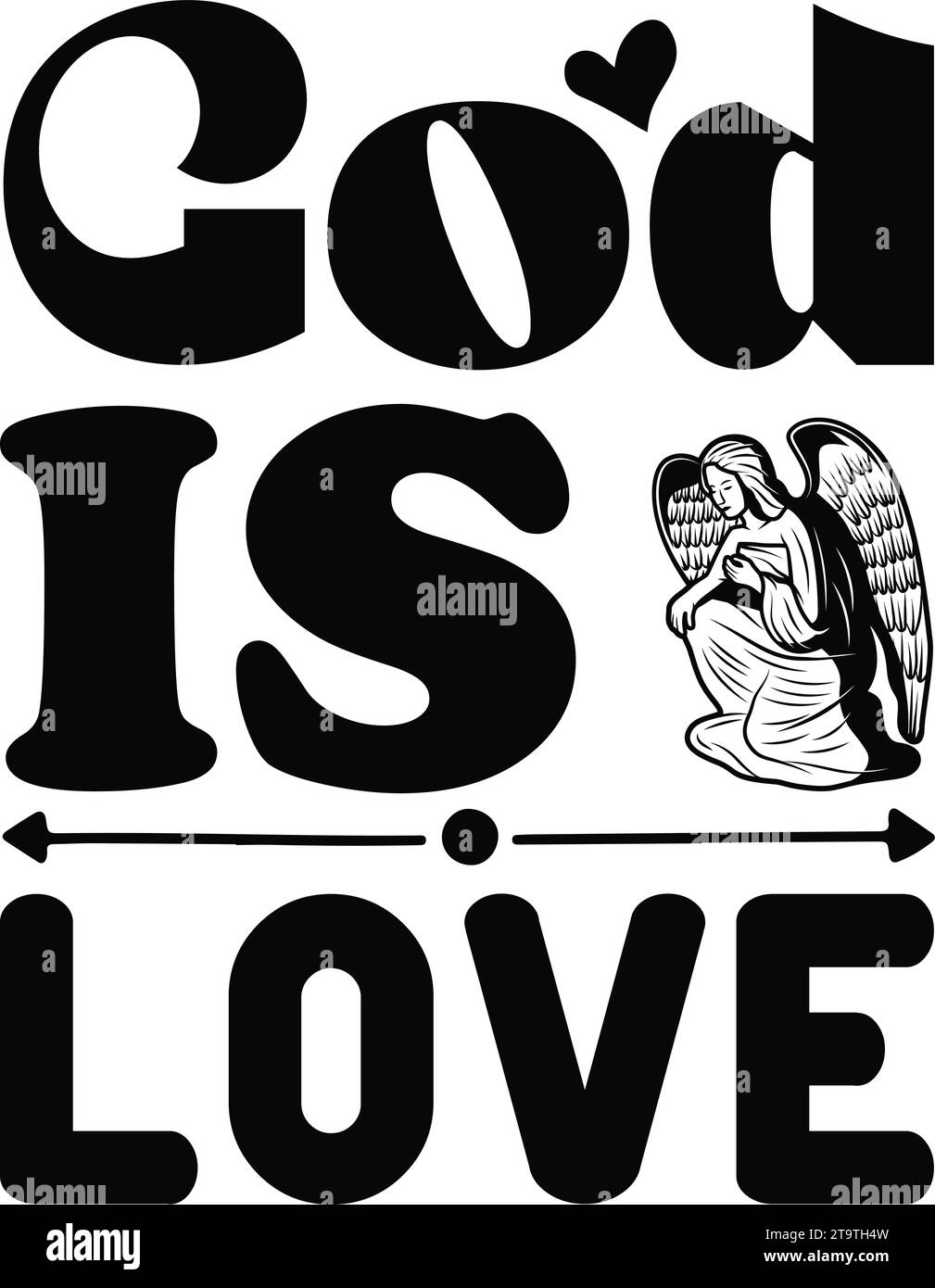 God is Love Stock Vector