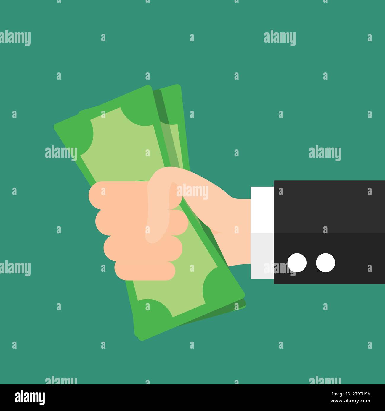 Hand giving money note bank, icon for business design Stock Vector ...