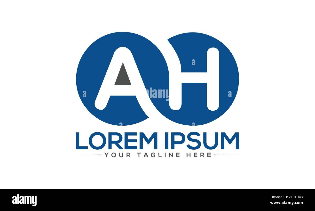 AH Logo Design Unique Logo Design Stock Vector