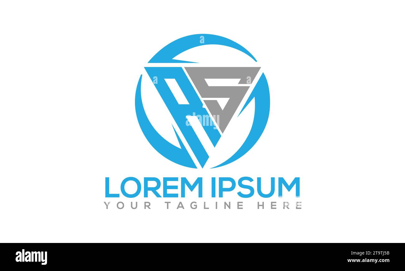 AS Logo Design Unique and Professional Logo Design Stock Vector