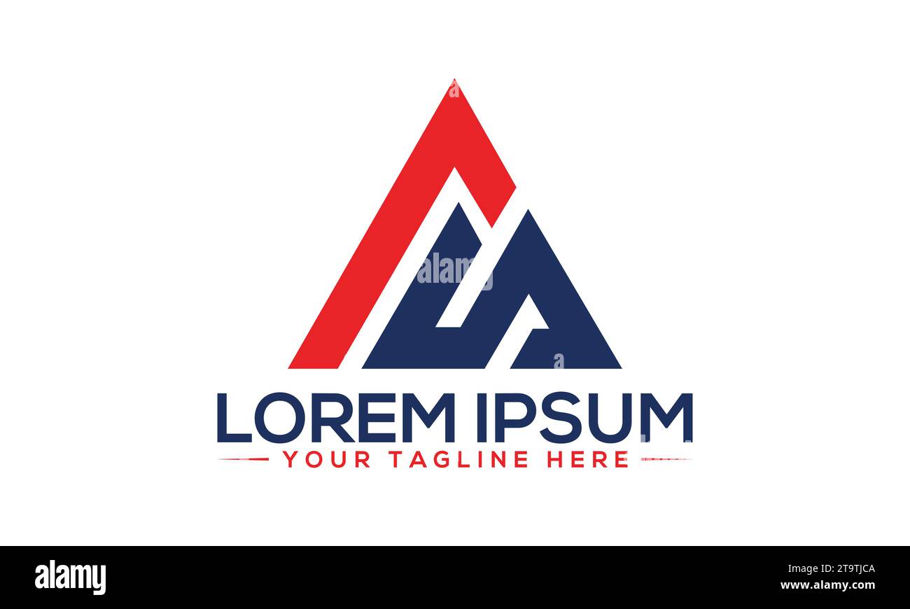 AS Logo Design Unique and Professional Logo Design Stock Vector