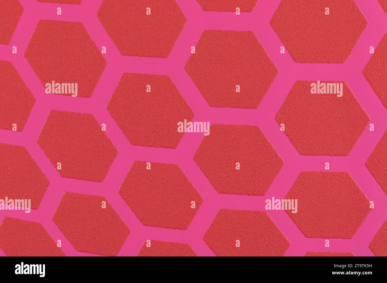 red and pink hexagon wallpaper background texture Stock Photo