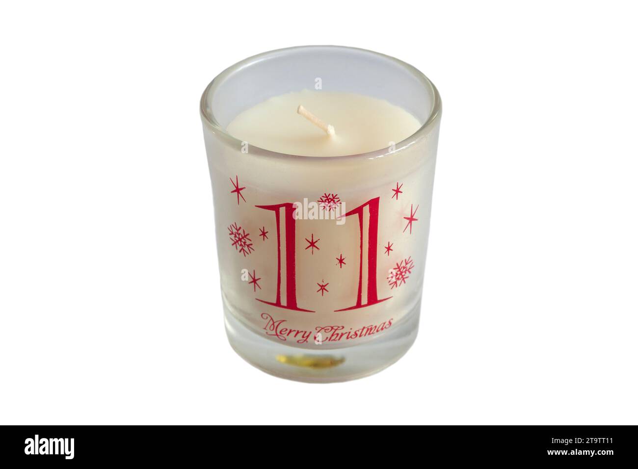 votive candle number 11 eleven from 12 days of Christmas votive candles