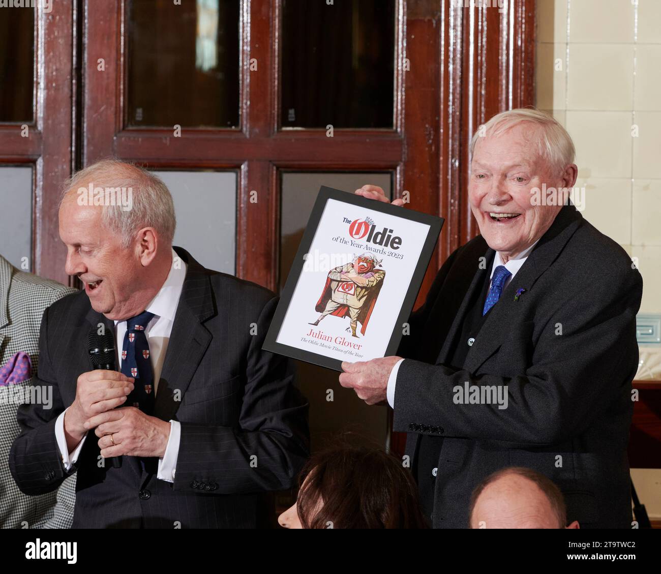 Julian Glover and Gyles Brandreth at The Oldie of the Year 2023, 23-11-23 Stock Photo