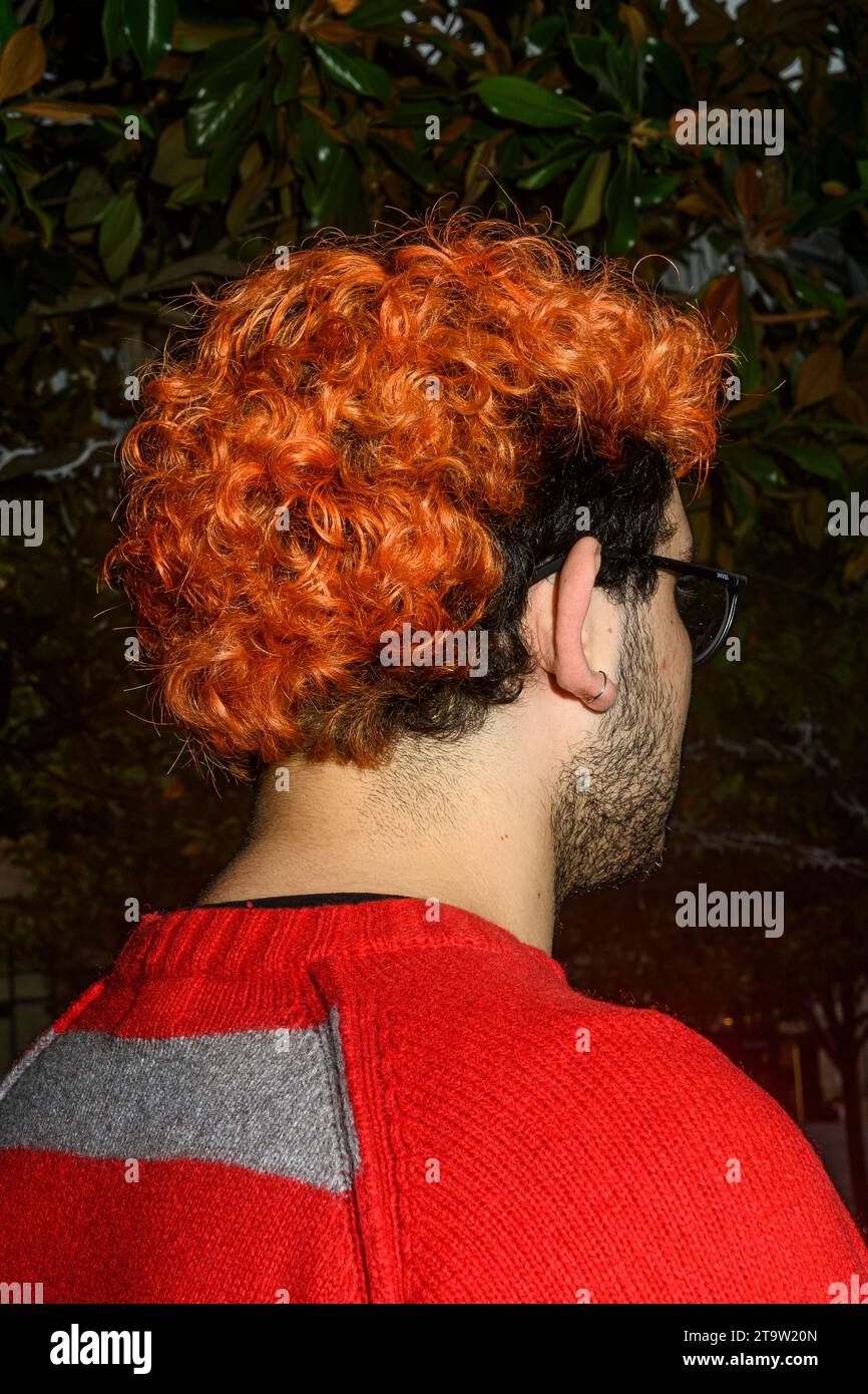 Barbershop dyed hair man hi-res stock photography and images - Alamy