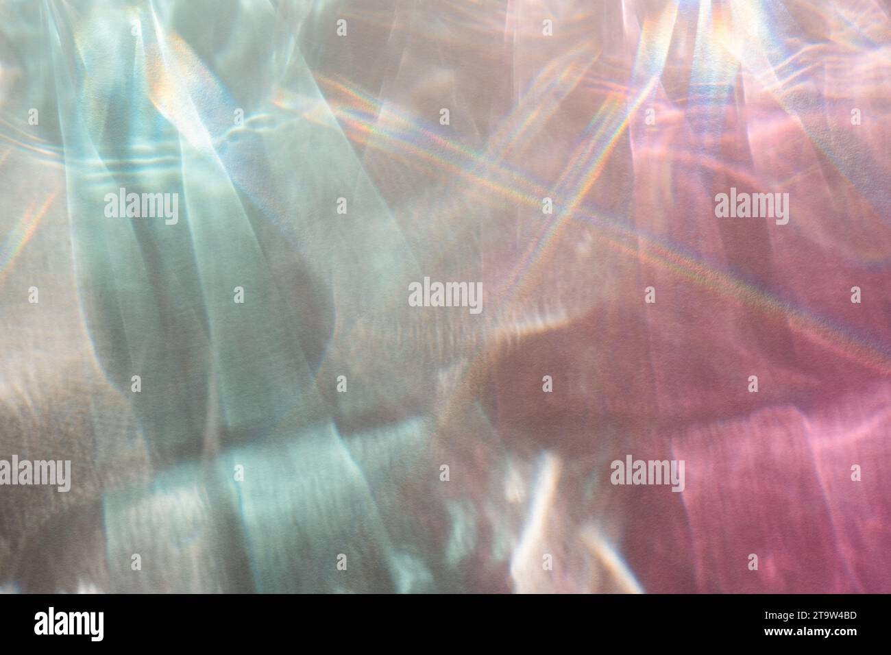 Abstract pink and blue caustic prism texture overlay. Summer copy paste ...