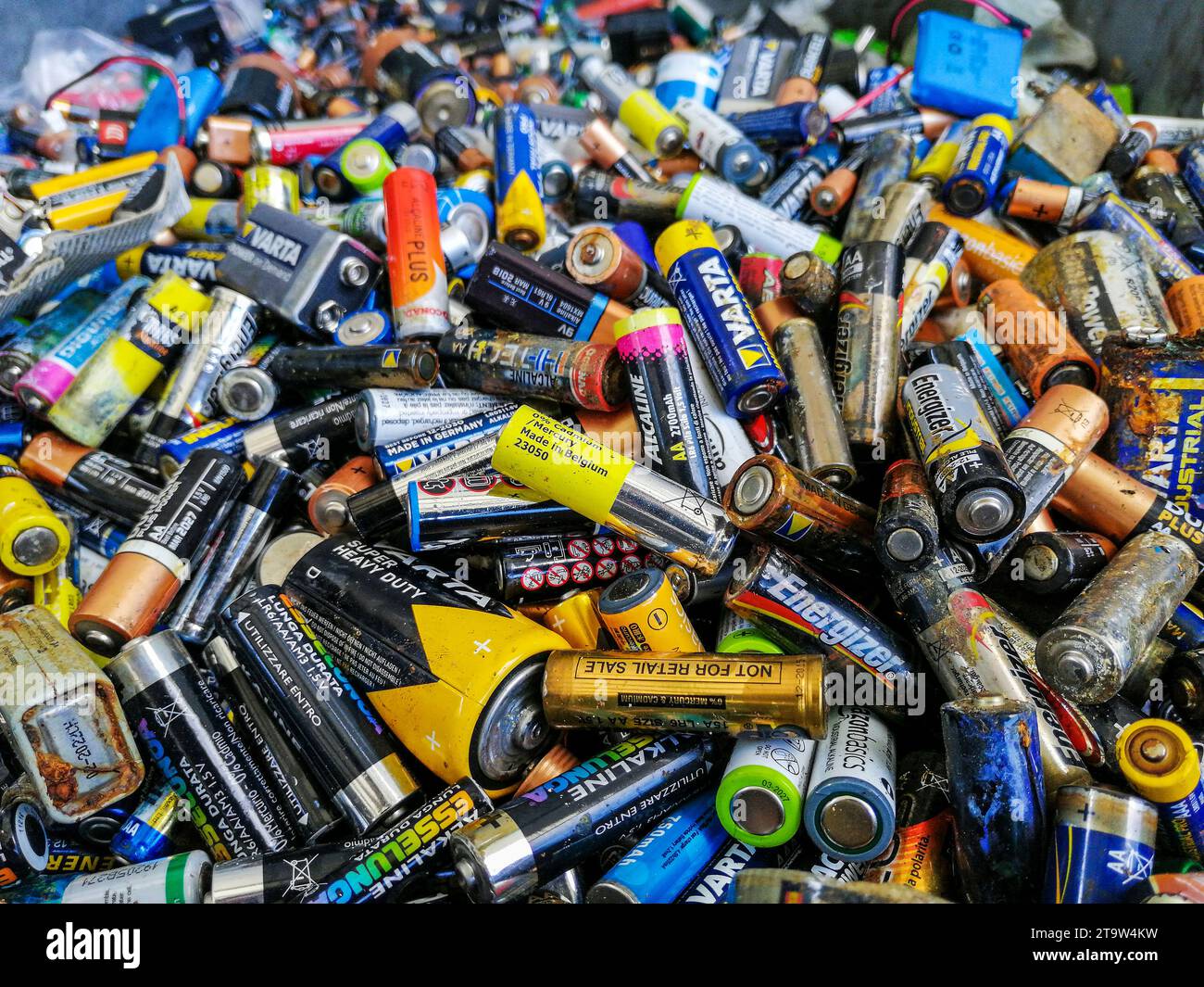 Used Up Batteries Stock Photo