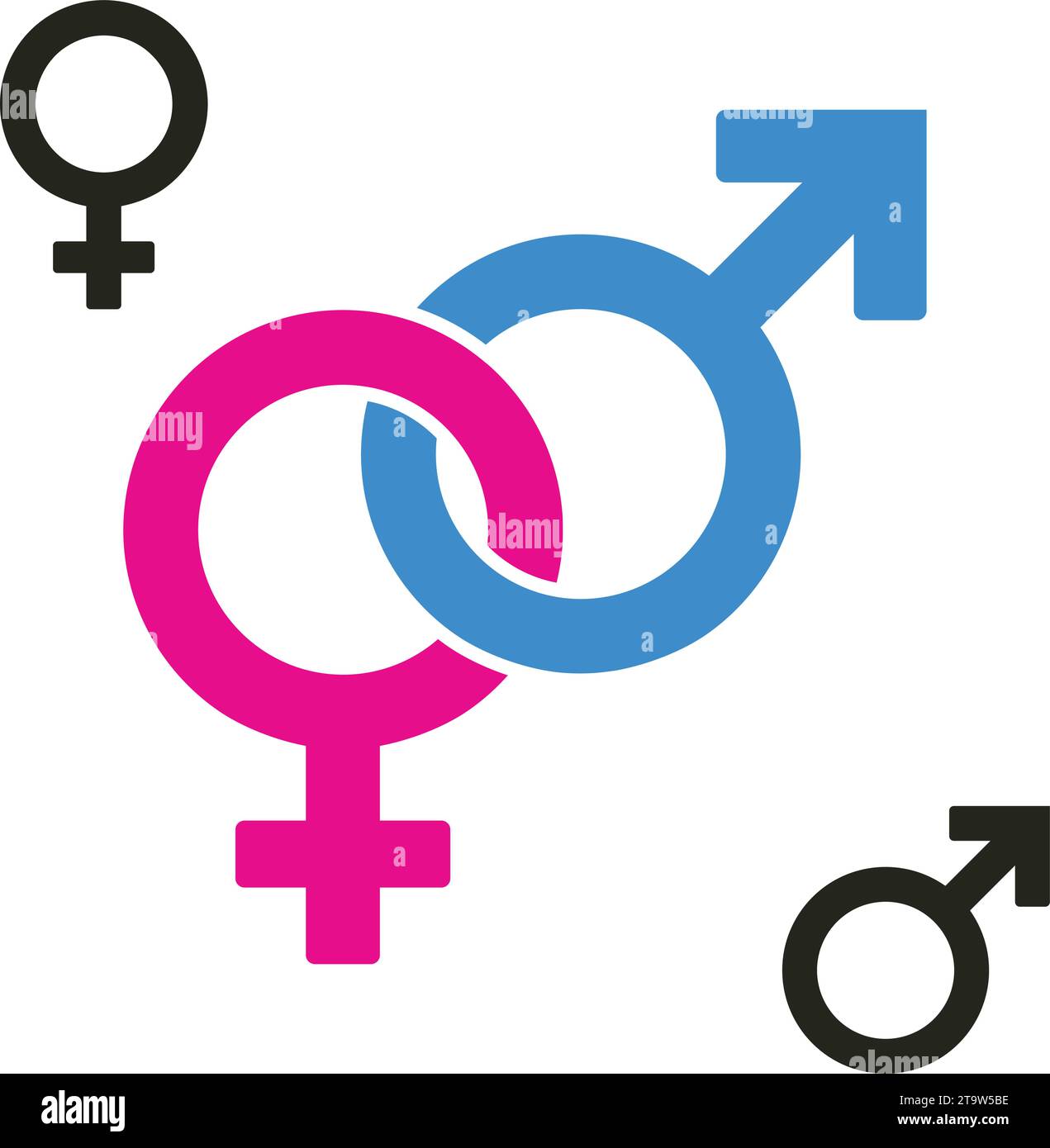 Female Male Gender Symbol Isolated Stock Vector
