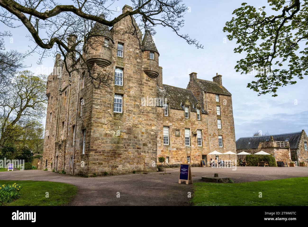 Kellie Castle, a fine example of Scots Baronial domestic architecture, located just outside Arncroach village in the East Neuk of Fife, Scotland, UK Stock Photo