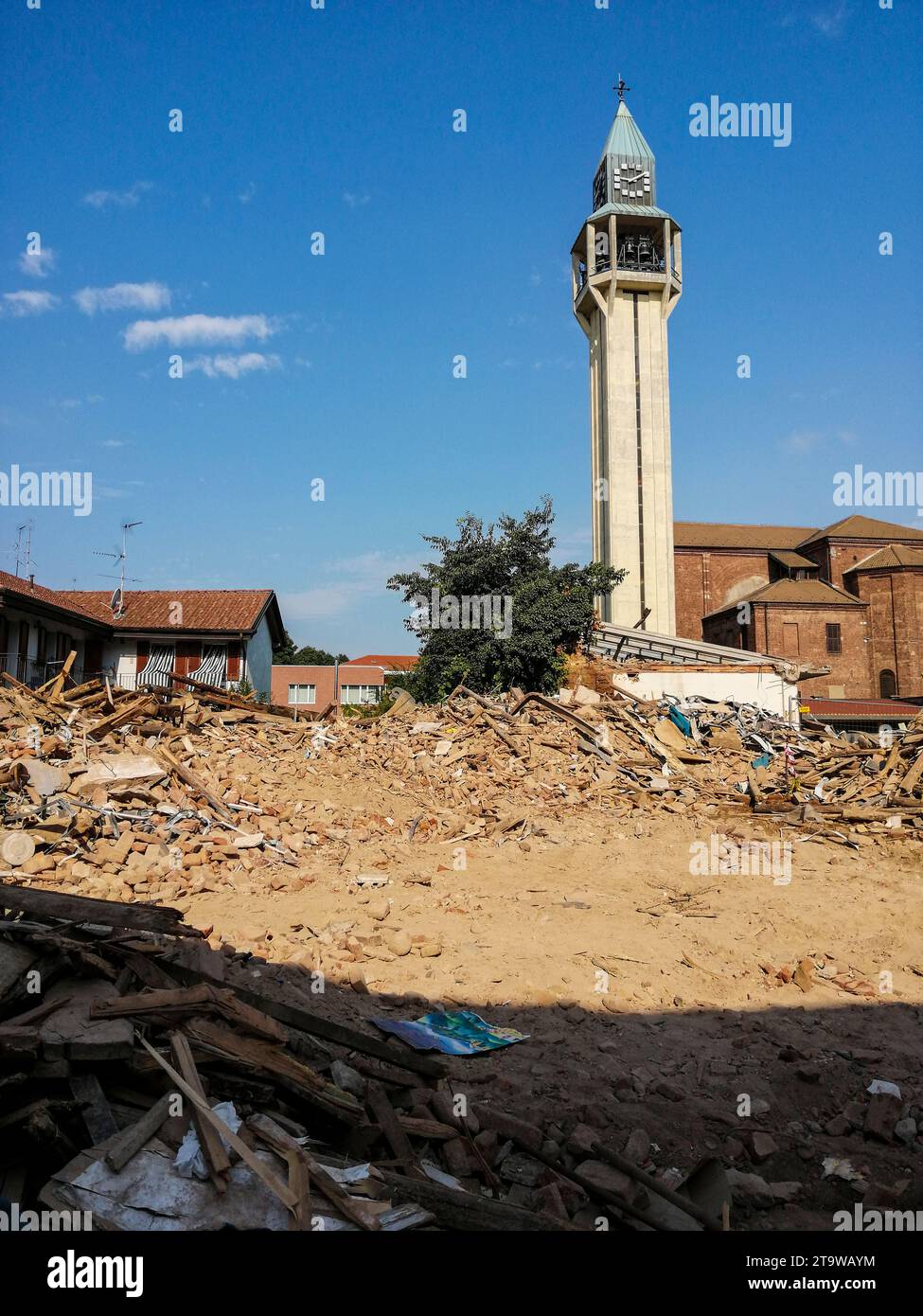 Italy, Casorezzo, Curtascia, demolition of old houses Stock Photo