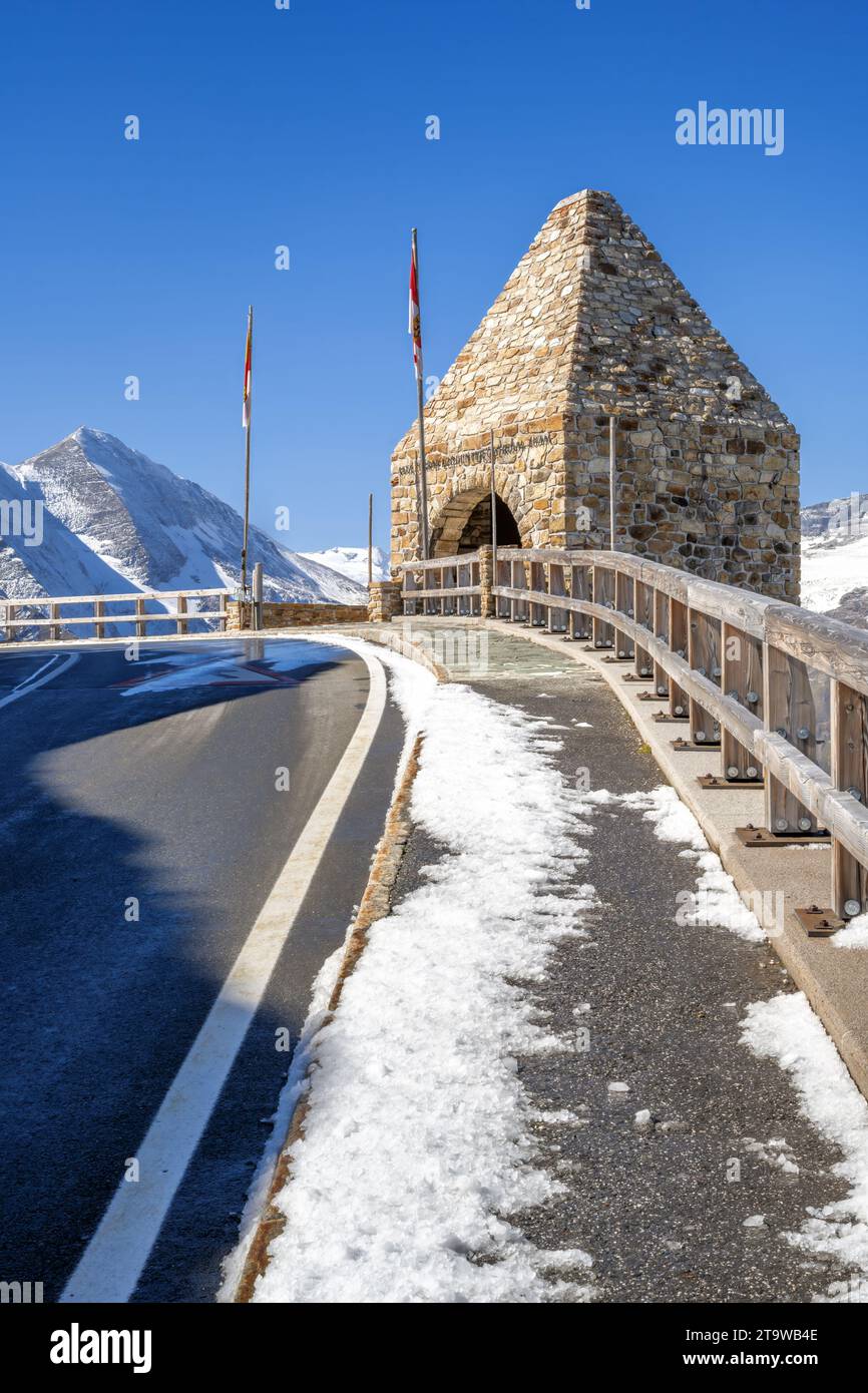 The Fuscher Toerl at the Grossglockner high alpine road Stock Photo