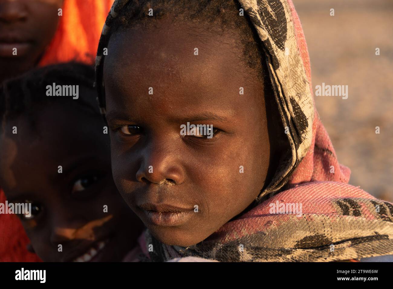 Chilhood in África, Chad Stock Photo