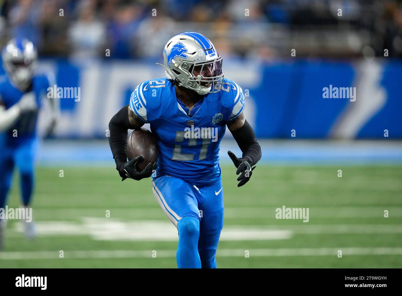 Detroit Lions safety Tracy Walker III (21) plays against the Chicago