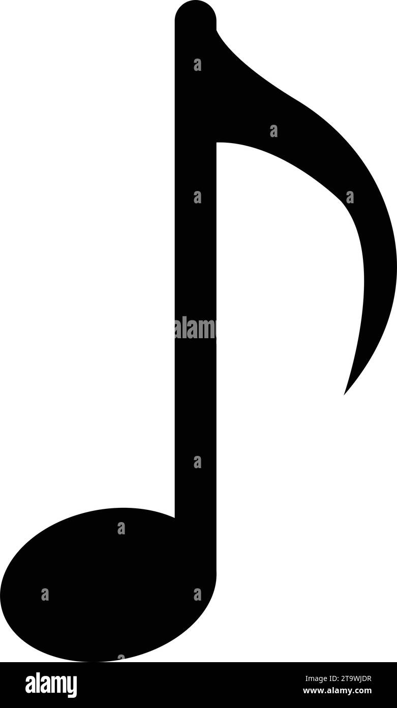 Music note flat icon, Music key symbol. song bites. sound tone notes ...