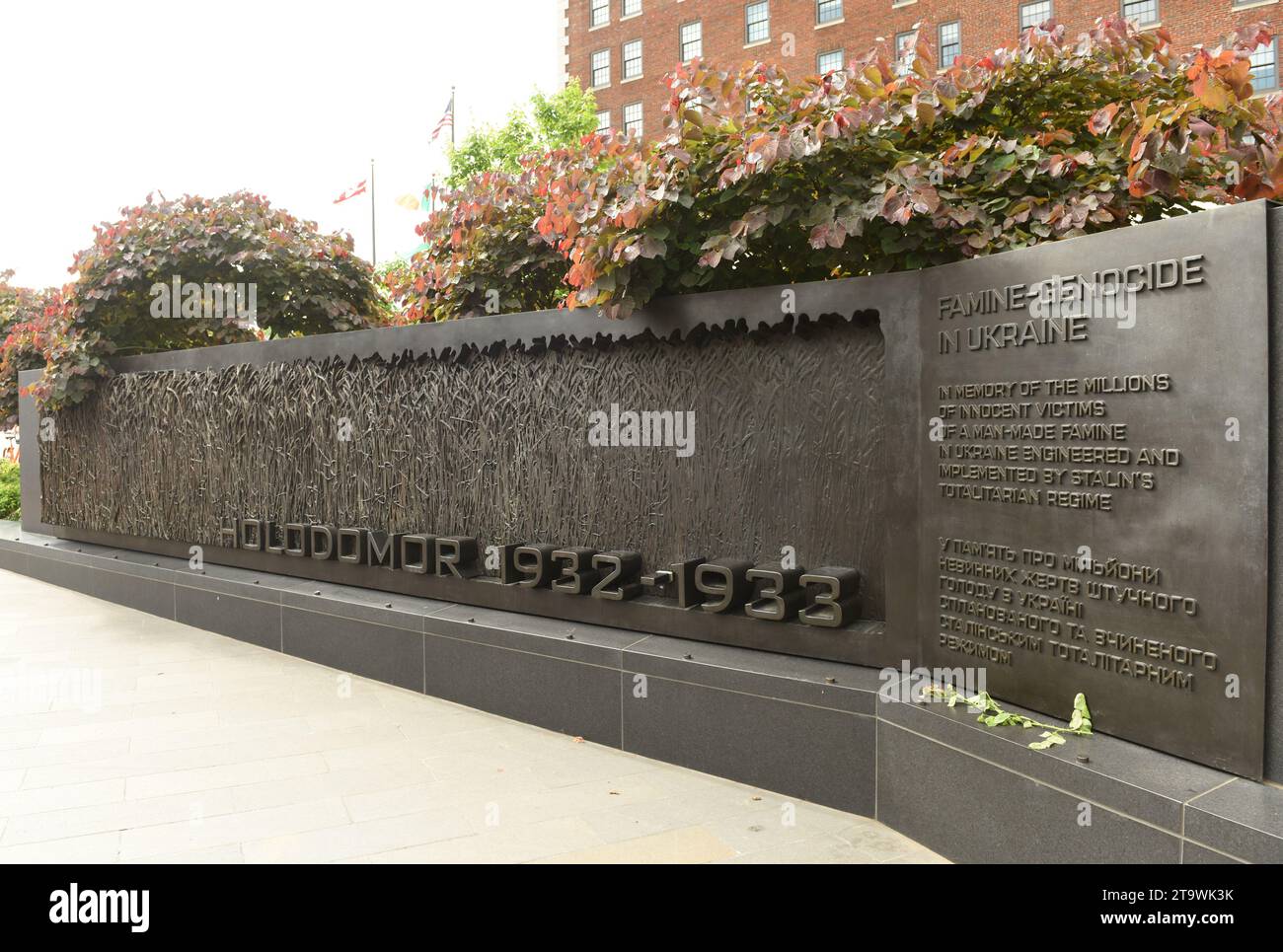 Washington, DC - June 01, 2018: Memorial of victims of the famine-genocide (Holodomor) of 1923-1933 years in the Ukraine in Washington, DC, USA. Stock Photo