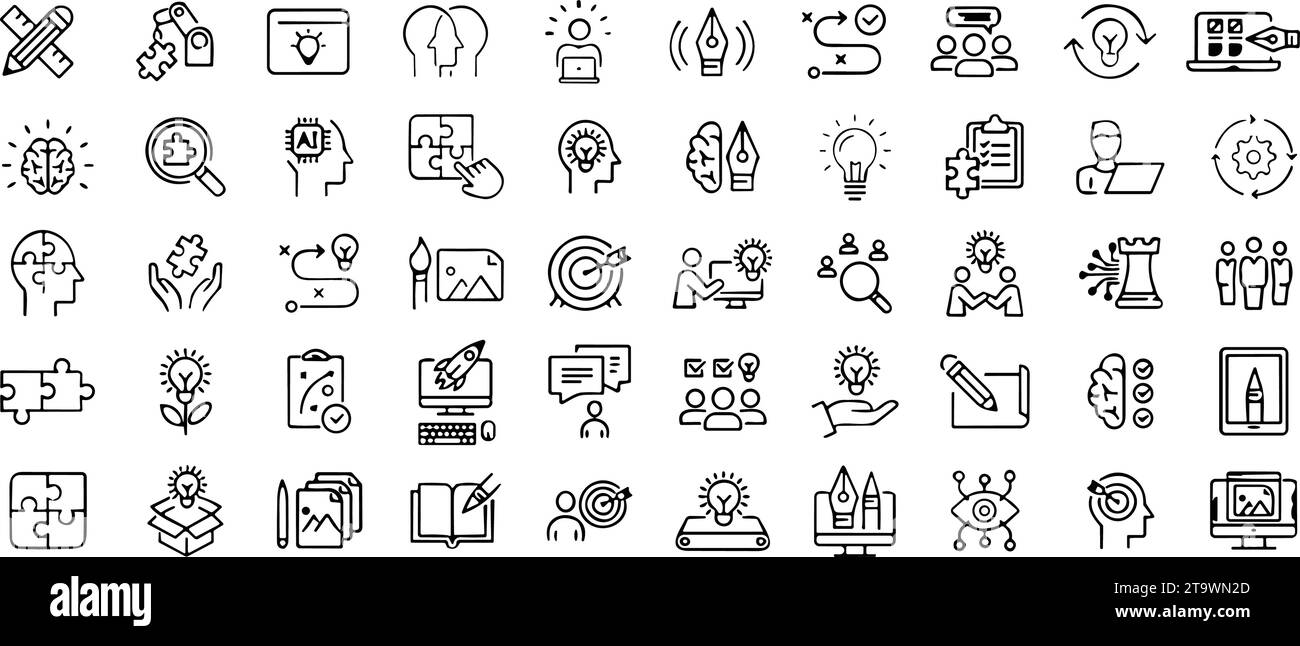 Think icons Stock Vector Images - Alamy