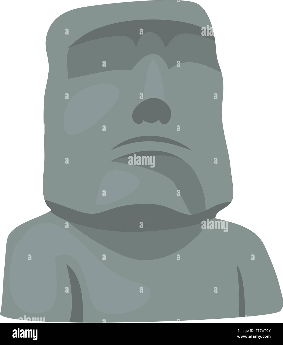 moai statue from chile Stock Vector