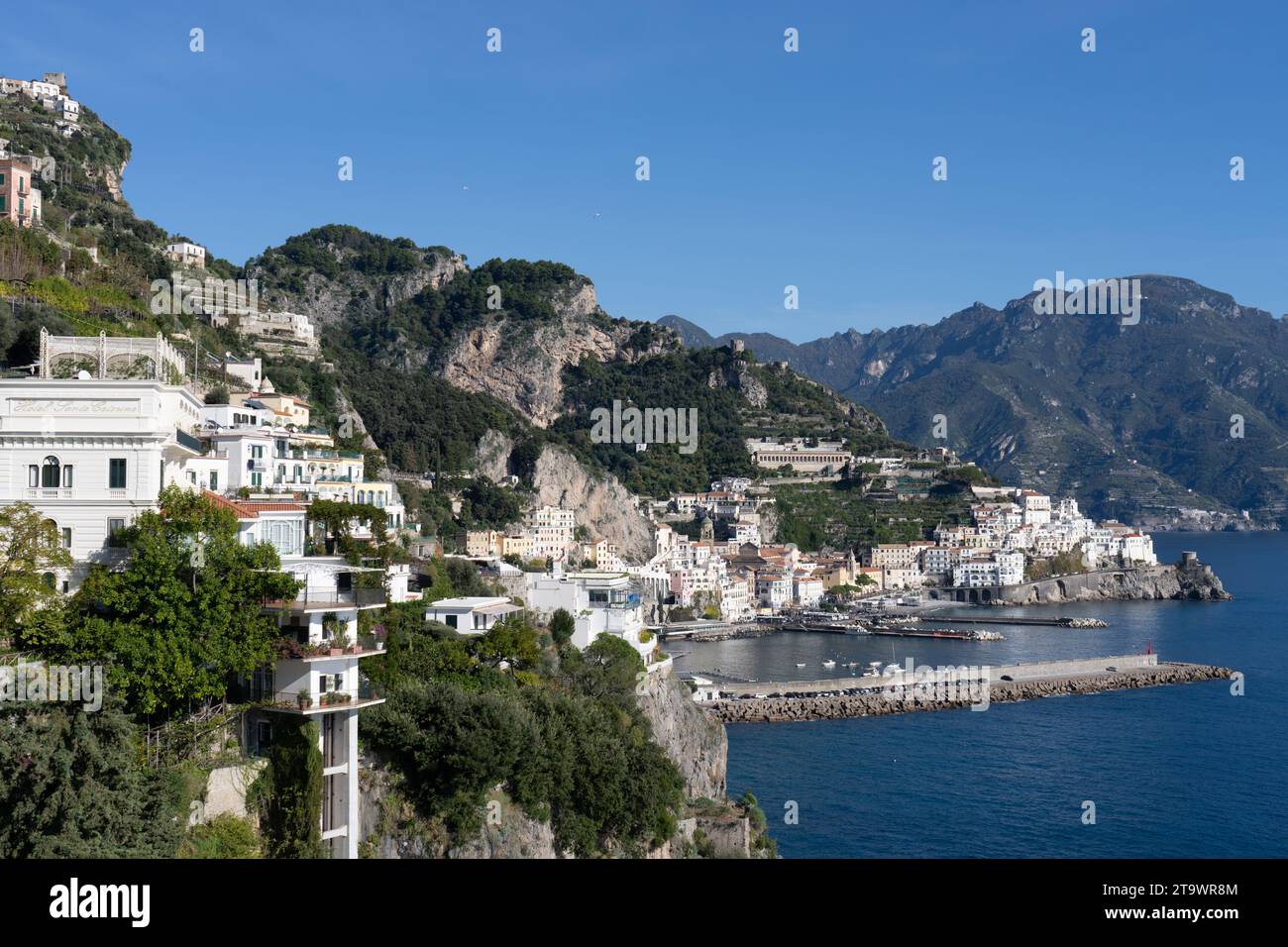 Town Amalfi on the Amalfi Coast, province Salerno in Campania, Italy, November 19, 2023. The town of Amalfi was the capital of the maritime republic k Stock Photo