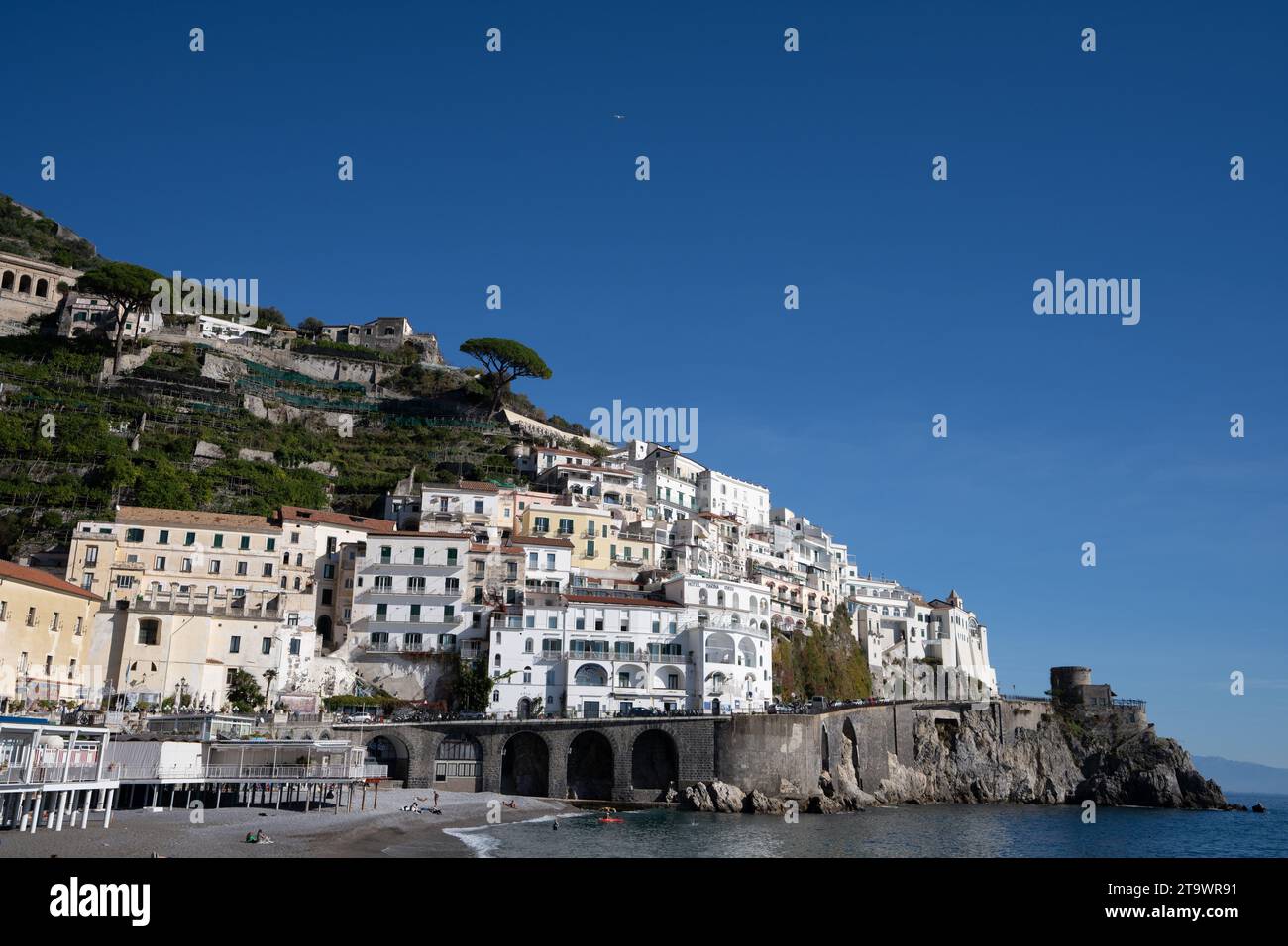 Town Amalfi on the Amalfi Coast, province Salerno in Campania, Italy, November 19, 2023. The town of Amalfi was the capital of the maritime republic k Stock Photo