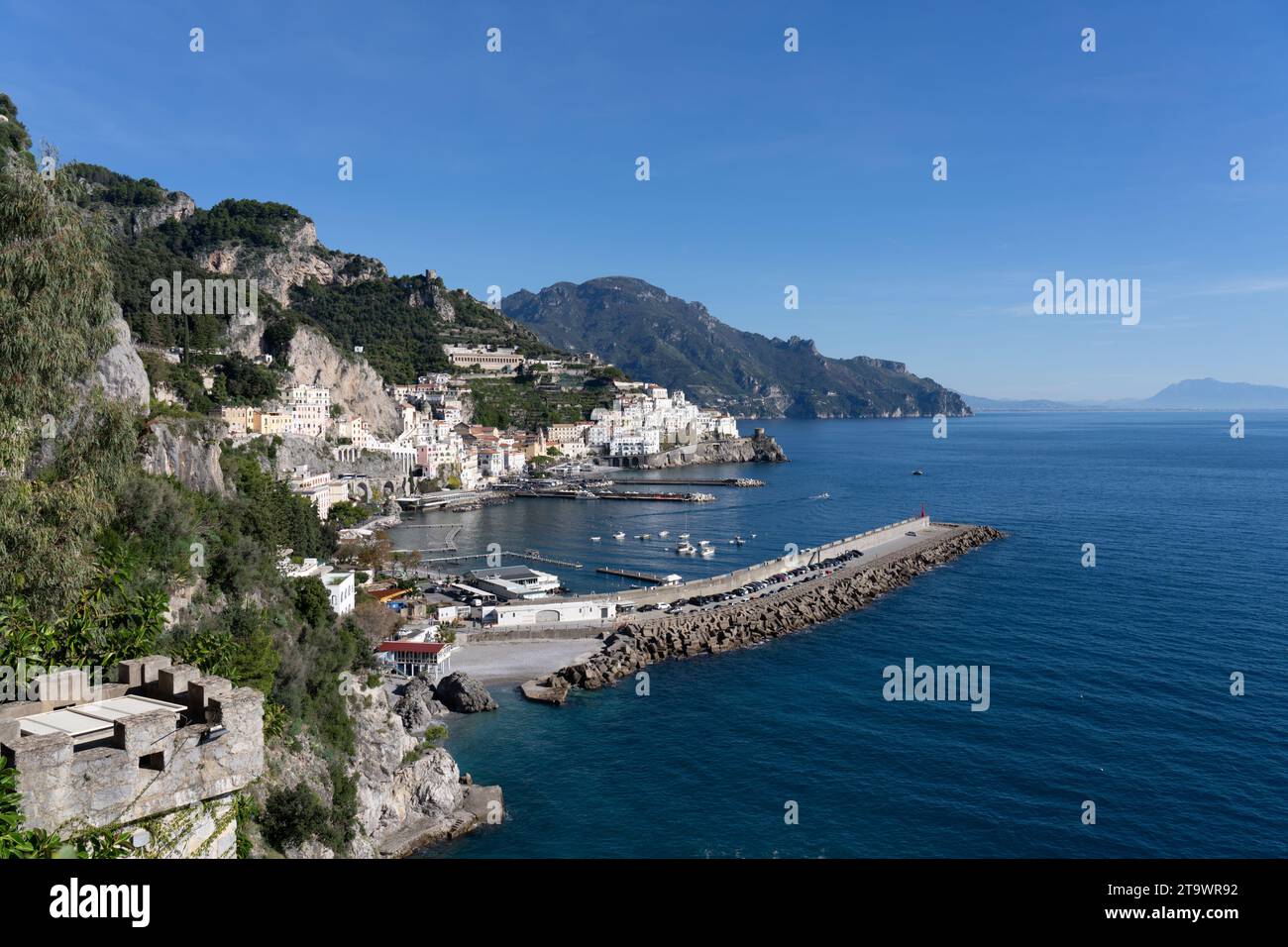 Town Amalfi on the Amalfi Coast, province Salerno in Campania, Italy, November 19, 2023. The town of Amalfi was the capital of the maritime republic k Stock Photo