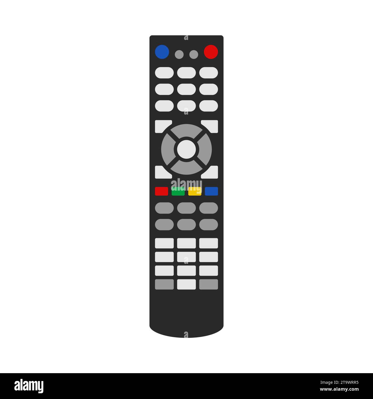 TV remote control device isolated on white background. Television