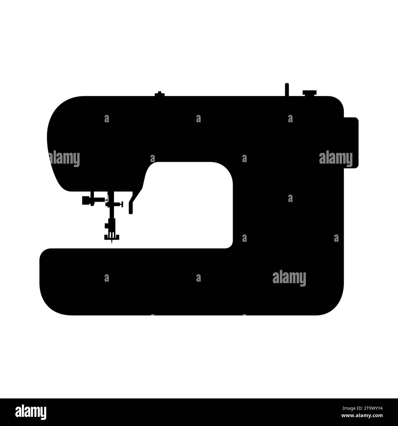 Sewing machine icon isolated on white background. Modern machine for sewing icon. Mechanical device for stitching fabric and creating garments. Stock Vector