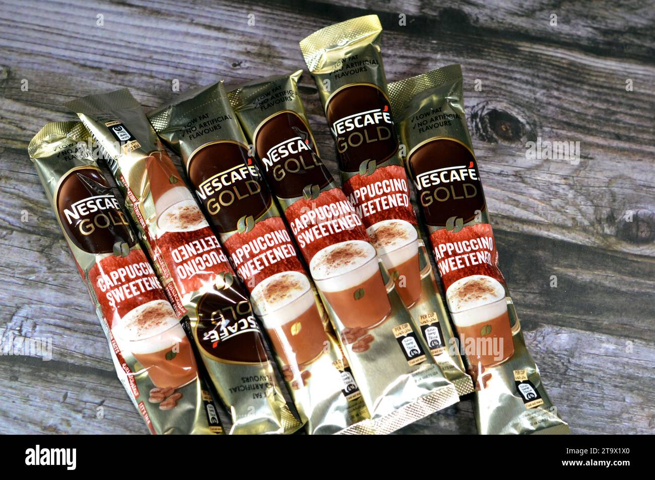 Cairo, Egypt, November 4 2023 Nestle Nescafe gold Cappuccino caramel