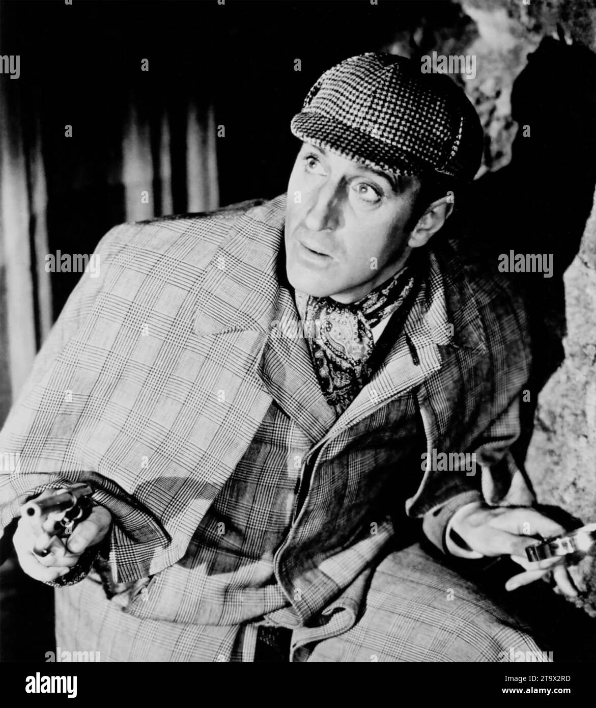 THE ADVENTURES OF SHERLOCK HOLMES 1939  20th Century Fox film with Basil Rathbone Stock Photo