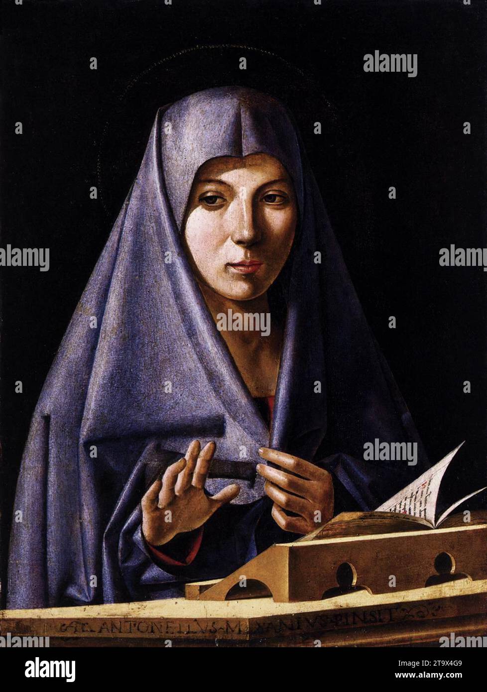 Virgin Annunciate 1480s by Antonio De Saliba Stock Photo