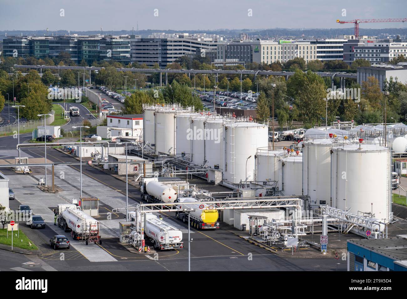 Düsseldorf Airport, fuel depot, this is where the tanker lorries are