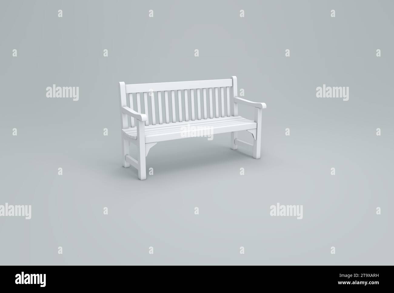 3d render garden bench isolated hi-res stock photography and images - Alamy