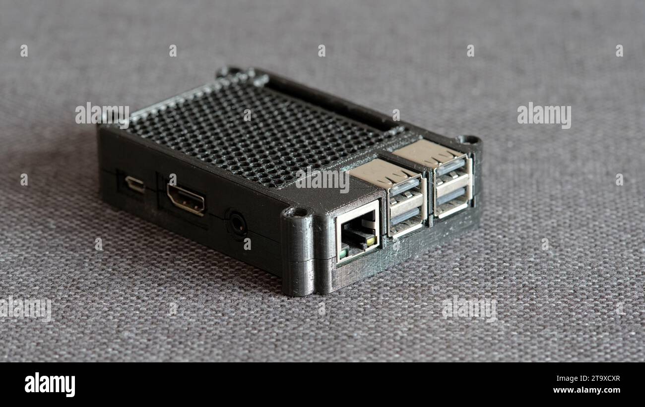 Raspberry Pi small format computer in a 3D printed protective case ...