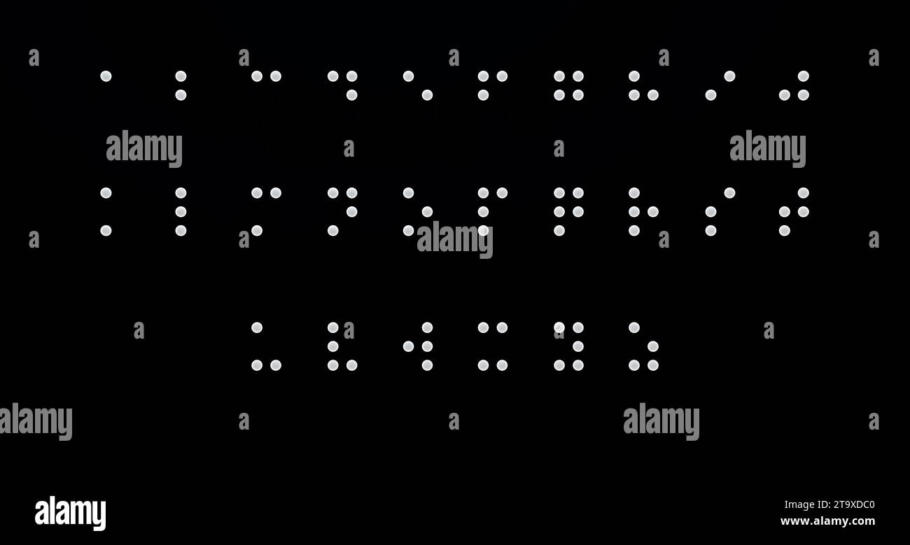 Braille Alphabet Guide Visually Impaired Writing System Symbol Formed