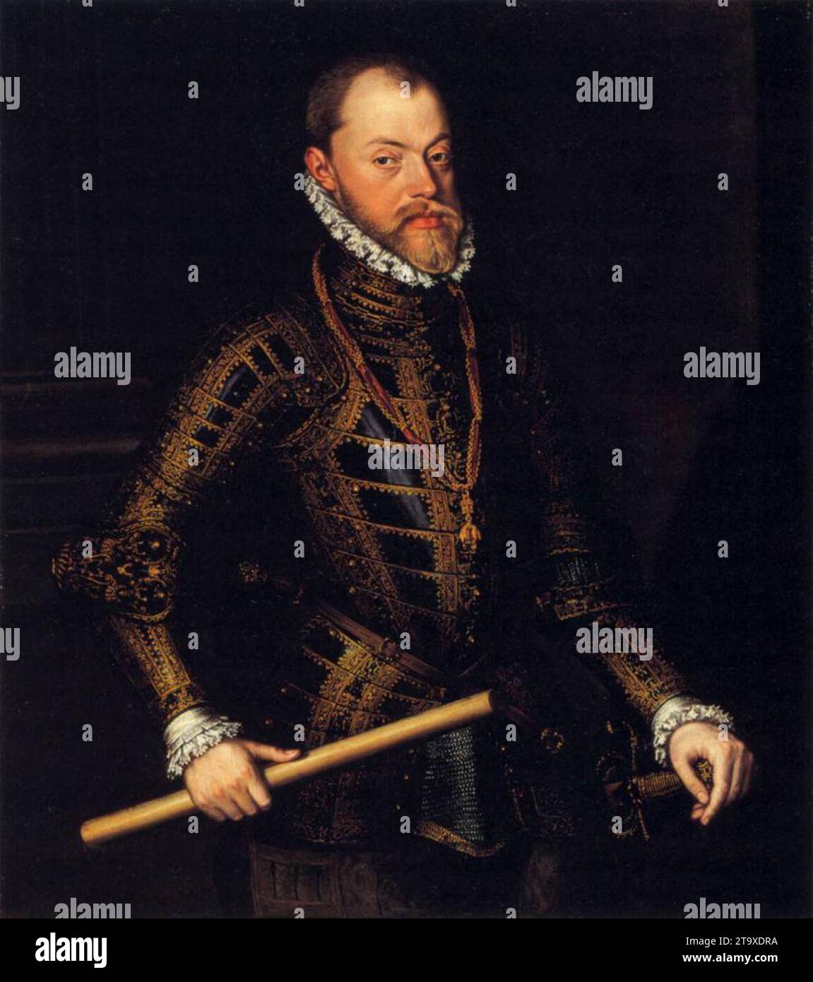 Philip II 1570s by Alonso Sanchez Coello Stock Photo