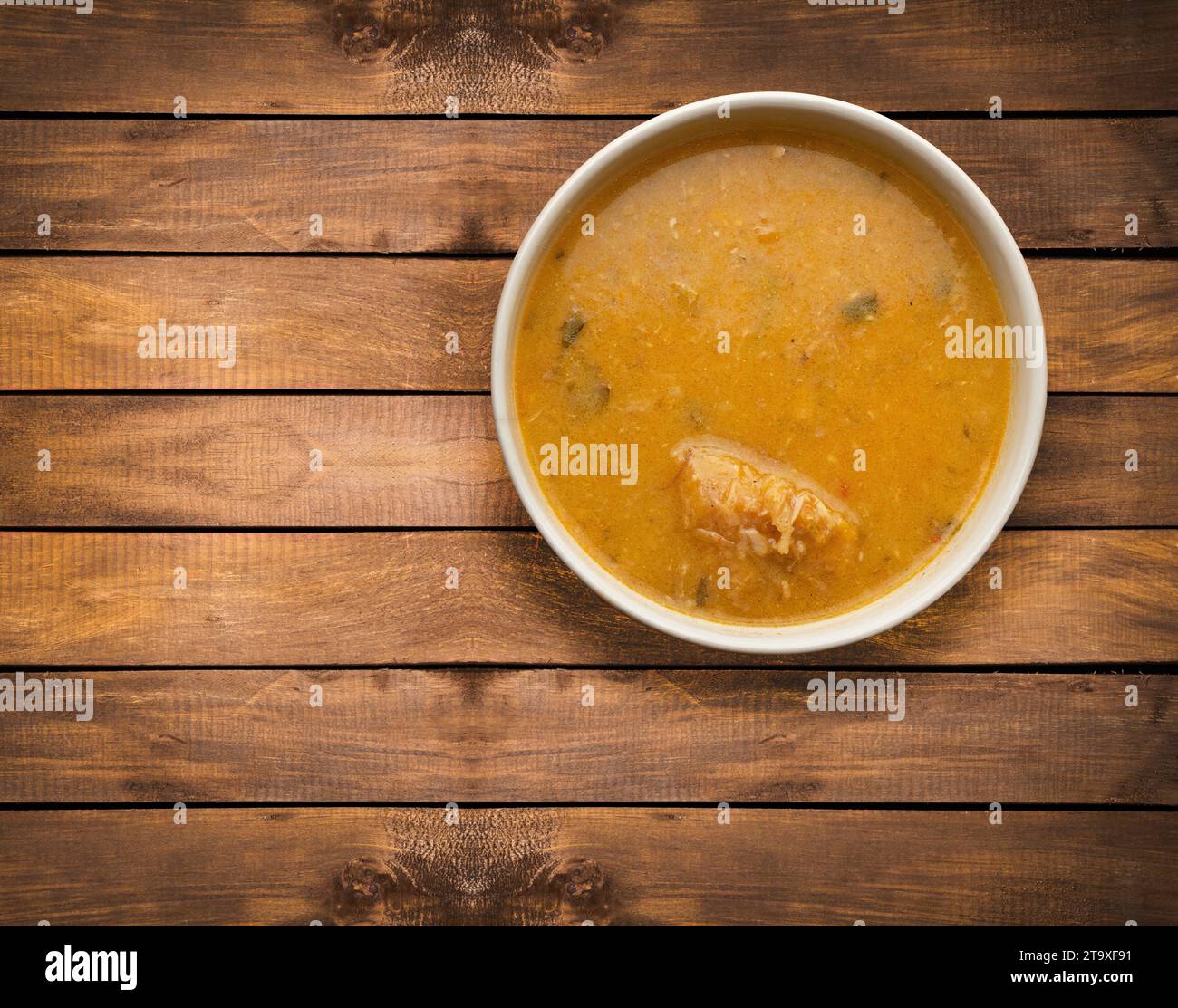 Catfish fish soup - Typical Colombian dish Stock Photo
