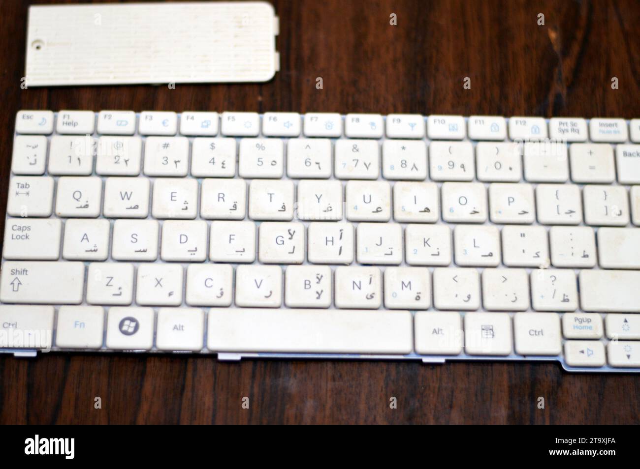 Cairo, Egypt, November 1 2023 Mini laptop keyboard maintenance, fixing