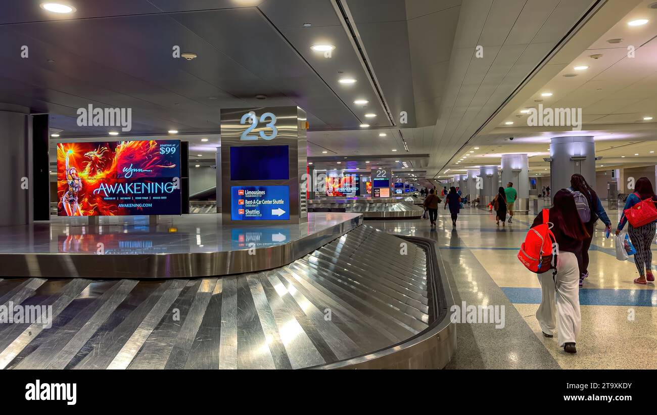 Baggage reclaim at Harry Reid International Airport LAS VEGAS, UNITED