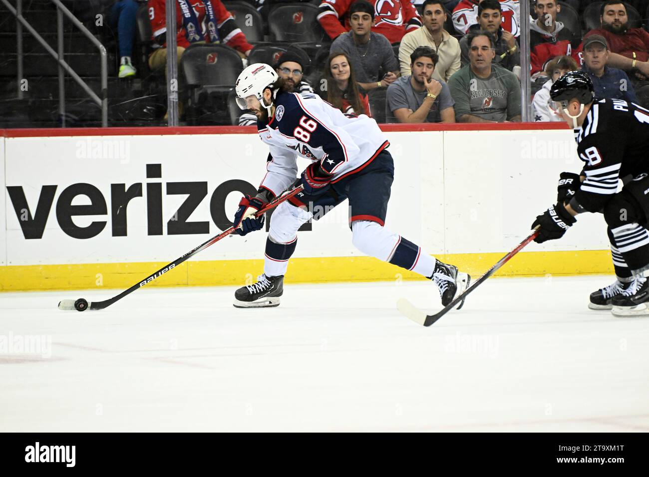 Marchenko 86 Columbus Blue Jackets left wing Kirill Marchenko (86) skates with the ...