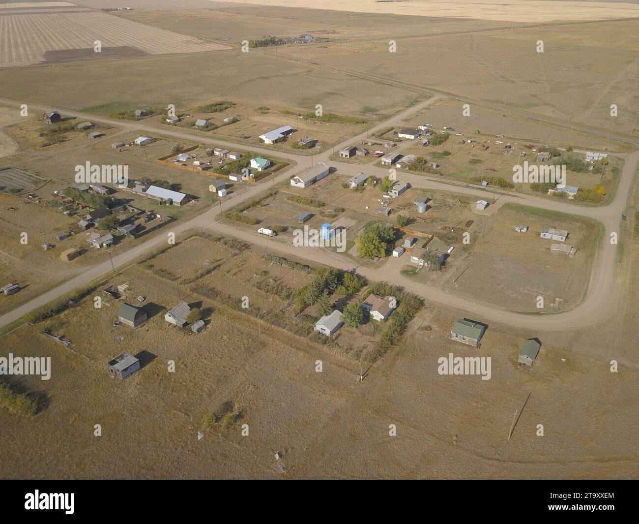 Aerial View Robsart, Saskatchewan, Canada Stock Photo Alamy