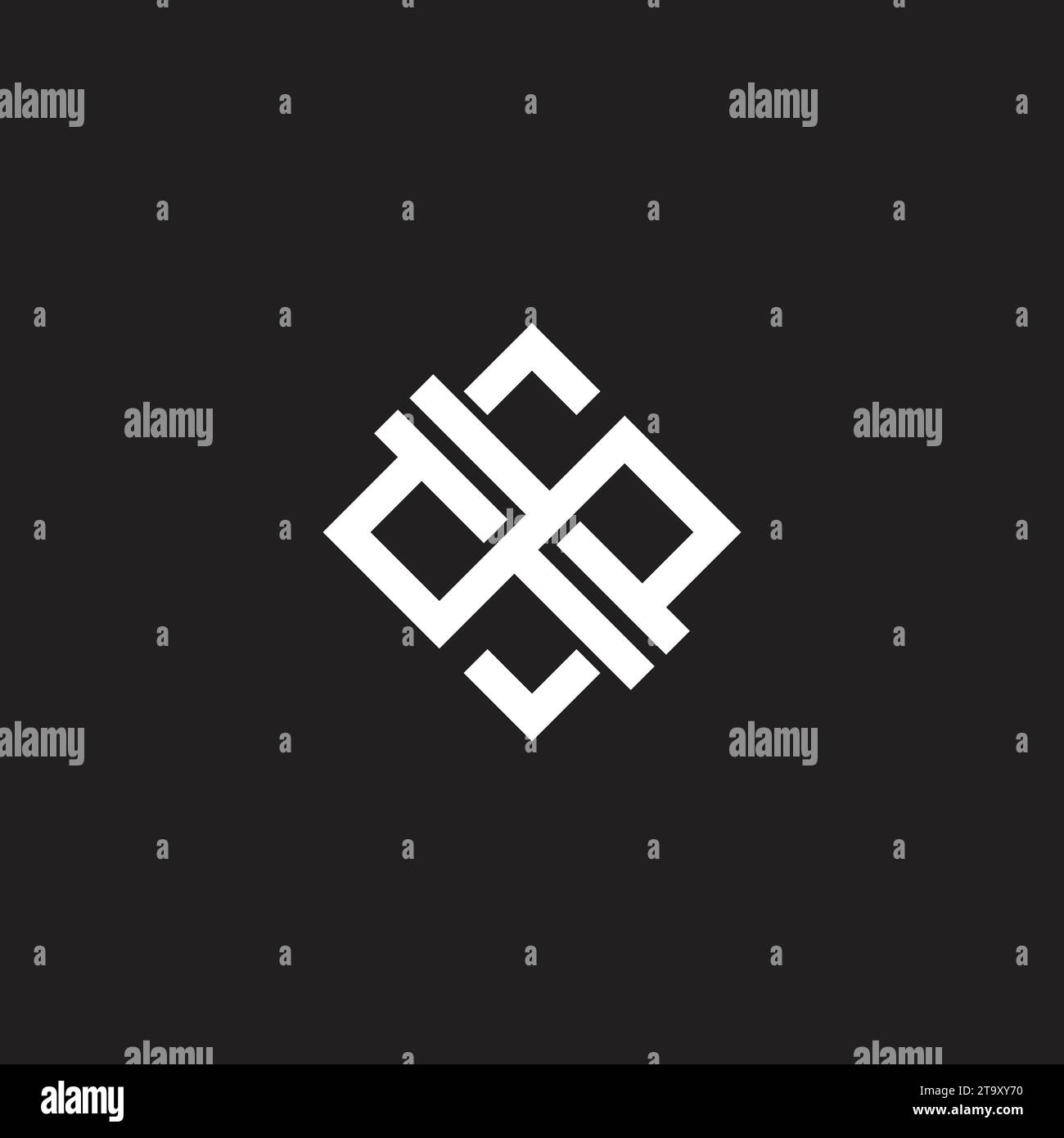 letter s stripes overlapping square 3d logo vector Stock Vector