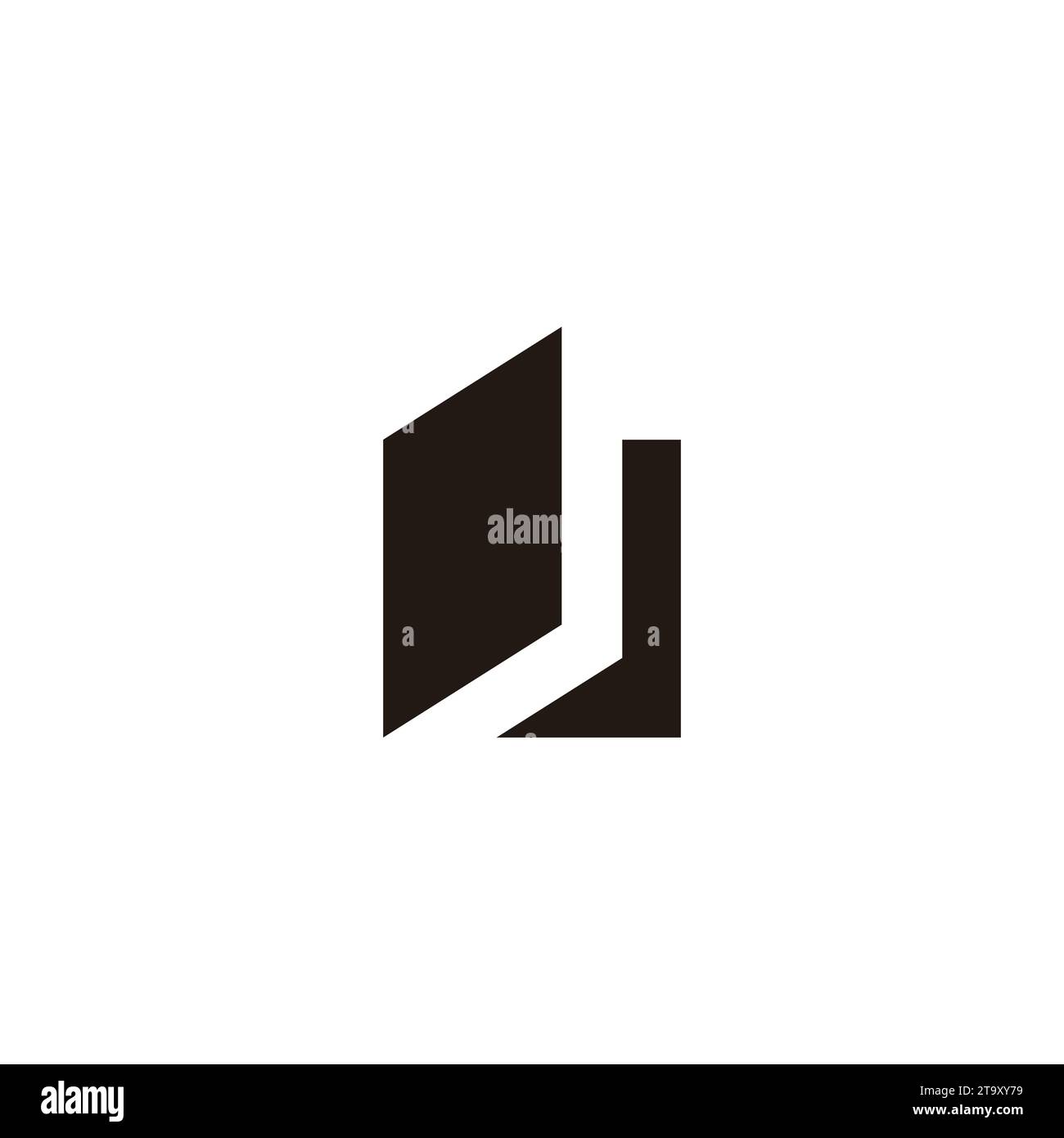 open book 3d flat simple geometric logo vector Stock Vector