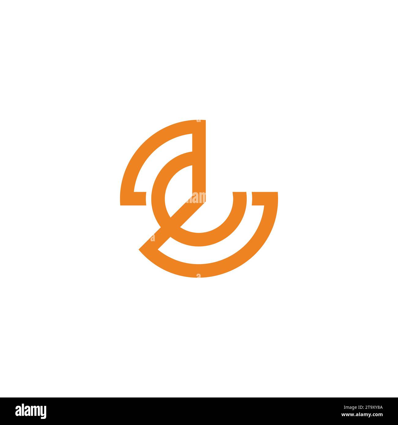 letter le abstract geometric line logo vector Stock Vector