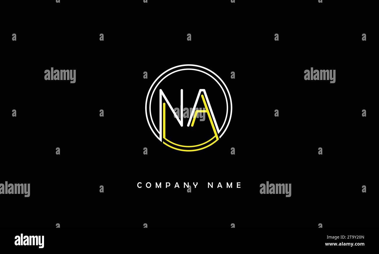 NA, AN, Abstract Letters Logo Monogram Stock Vector